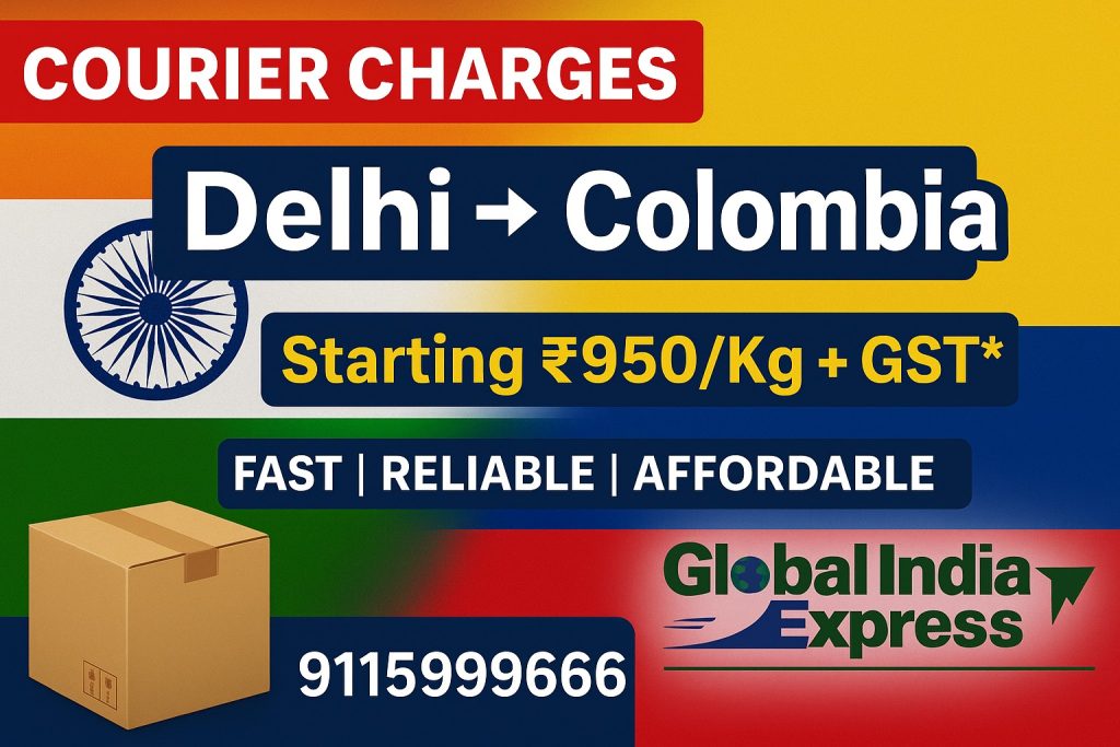 affordable courier charges for colombia from delhi